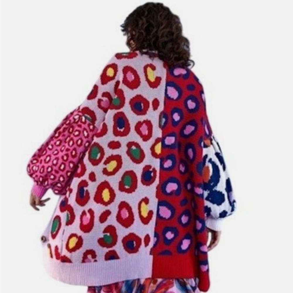 FARM Rio Multicolor Leopard Print Cardigan - Picture 7 of 9